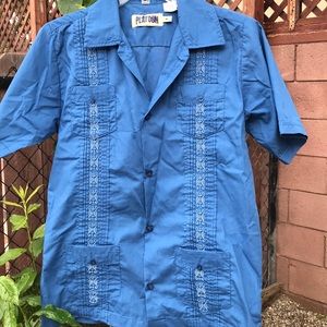 Boys button down dress shirt w/pockets & side tabs